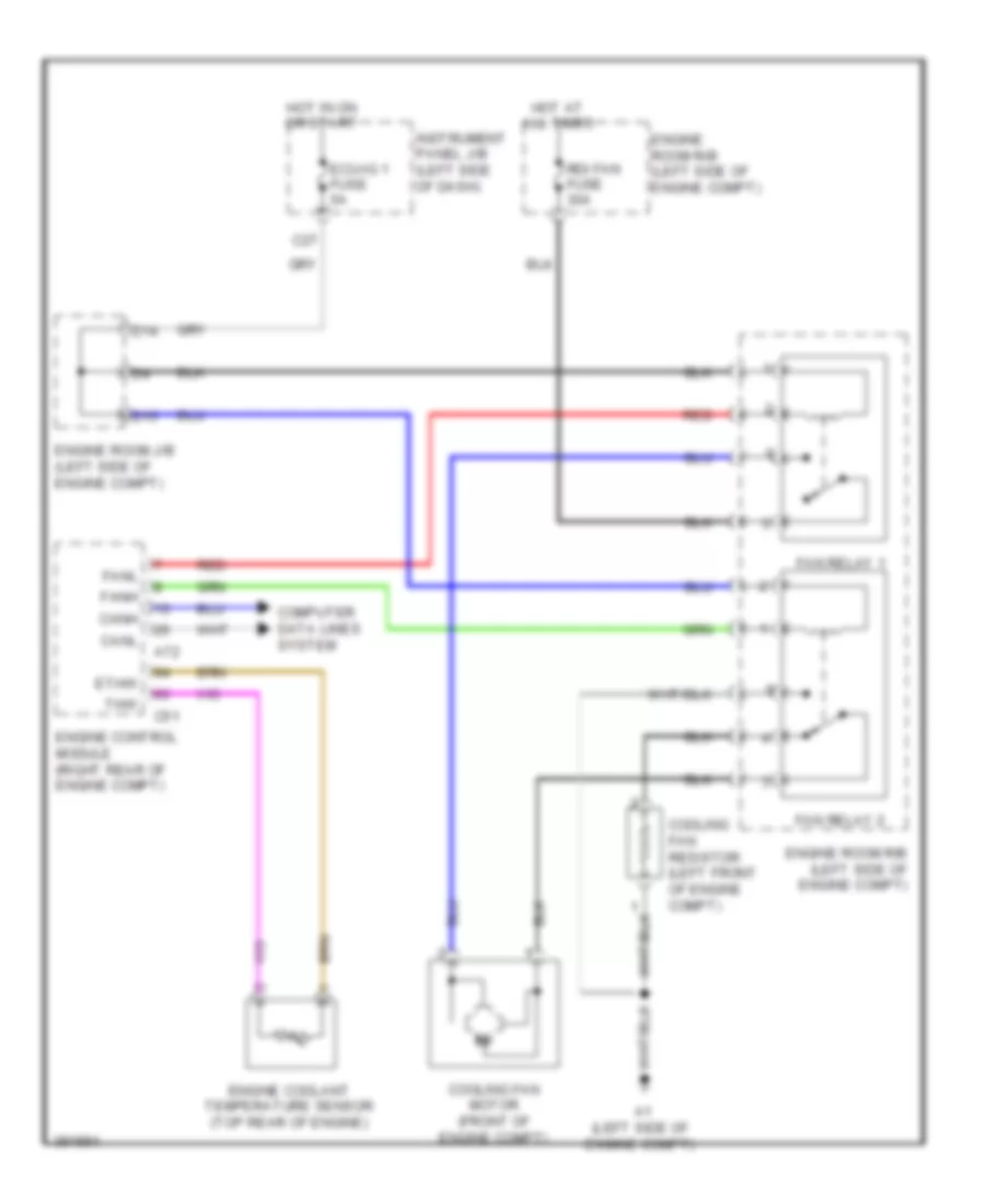 Cooling Fan Wiring Diagram for Toyota Yaris LE 2013