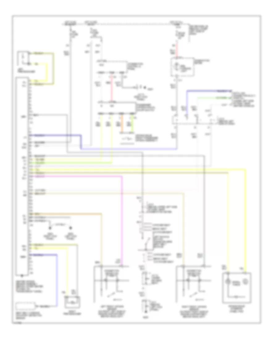 Supplemental Restraint Wiring Diagram for Toyota Tundra 2001
