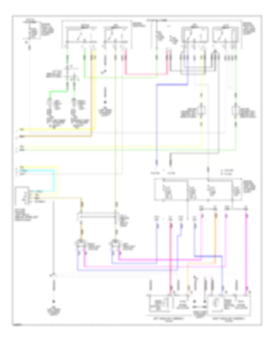 Headlamps  Fog Lamps Wiring Diagram, with DRL (2 of 2) for Toyota Prius 2005