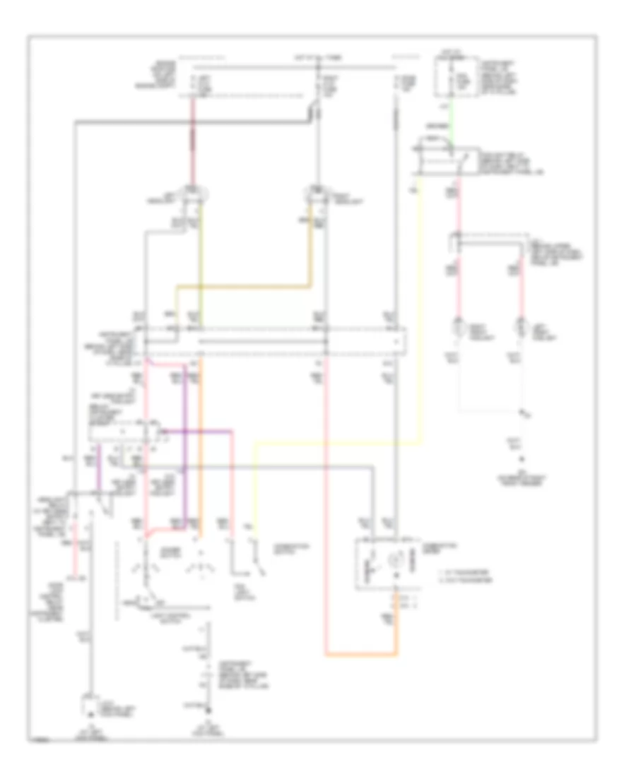 Headlights Wiring Diagram, without DRL for Toyota ECHO 2003