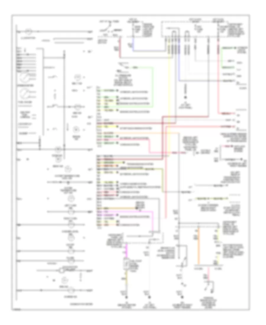 Instrument Cluster Wiring Diagram, without Tachometer for Toyota ECHO 2003