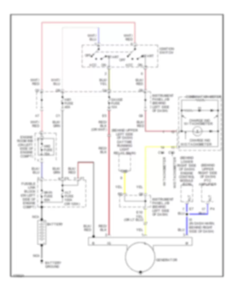 Charging Wiring Diagram for Toyota ECHO 2003