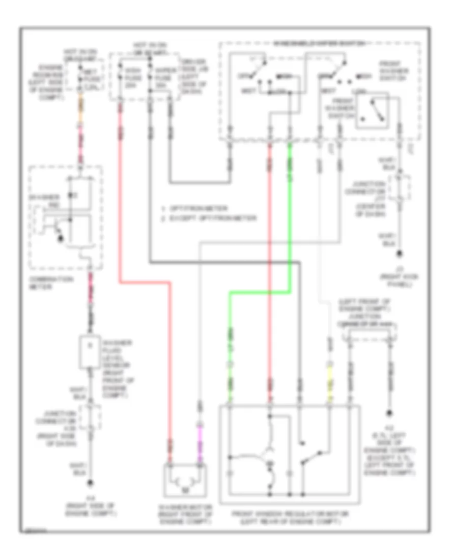 Передний Дворник/Шайба без Неустойчивая Схема для Toyota Tundra SR5 2007