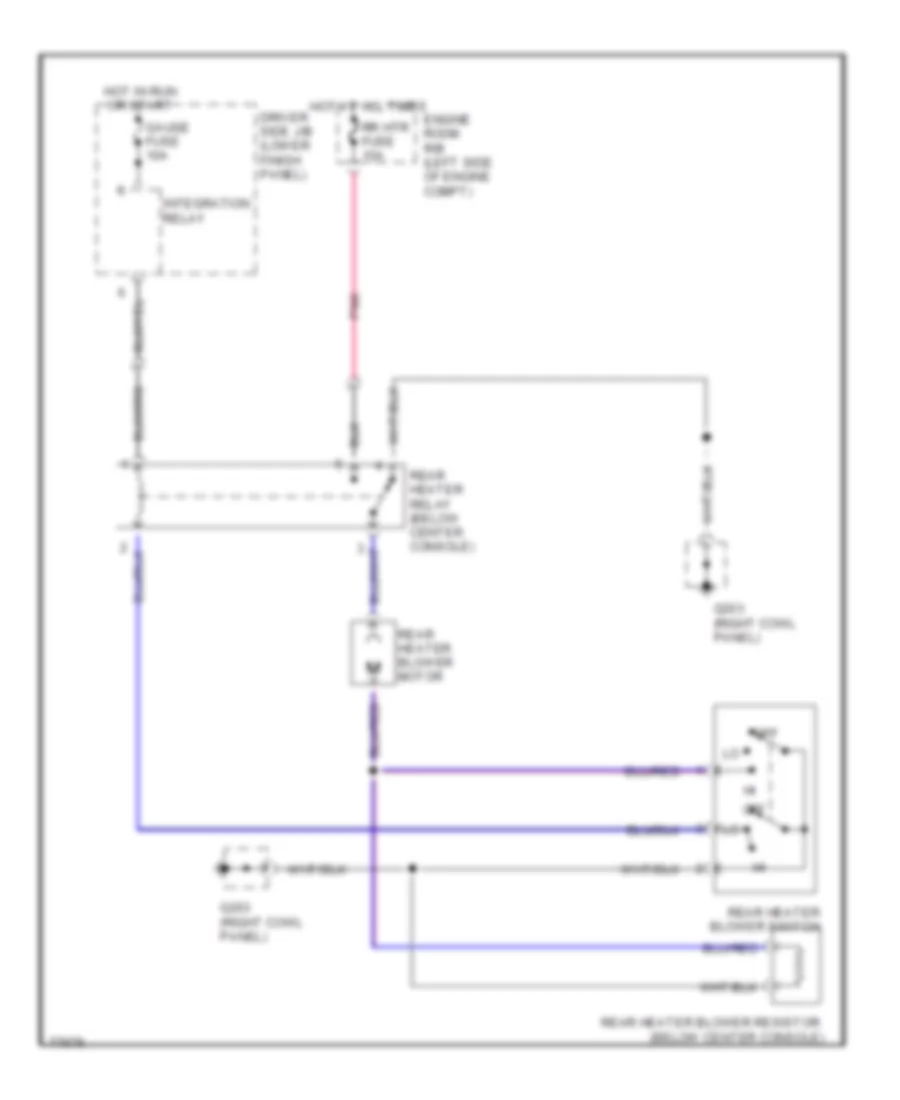 Rear Heater Wiring Diagram for Toyota 4Runner Limited 1996