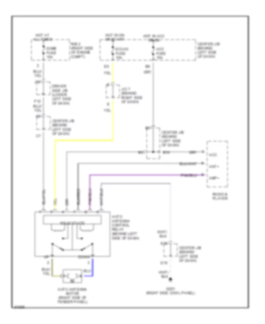 Power Antenna Wiring Diagram for Toyota 4Runner Limited 1996