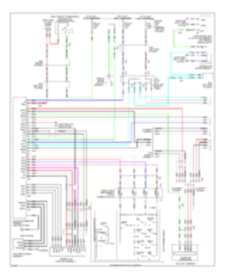 Navigation Wiring Diagram, with Separate Amplifier (1 of 3) for Toyota 4Runner Limited 2014