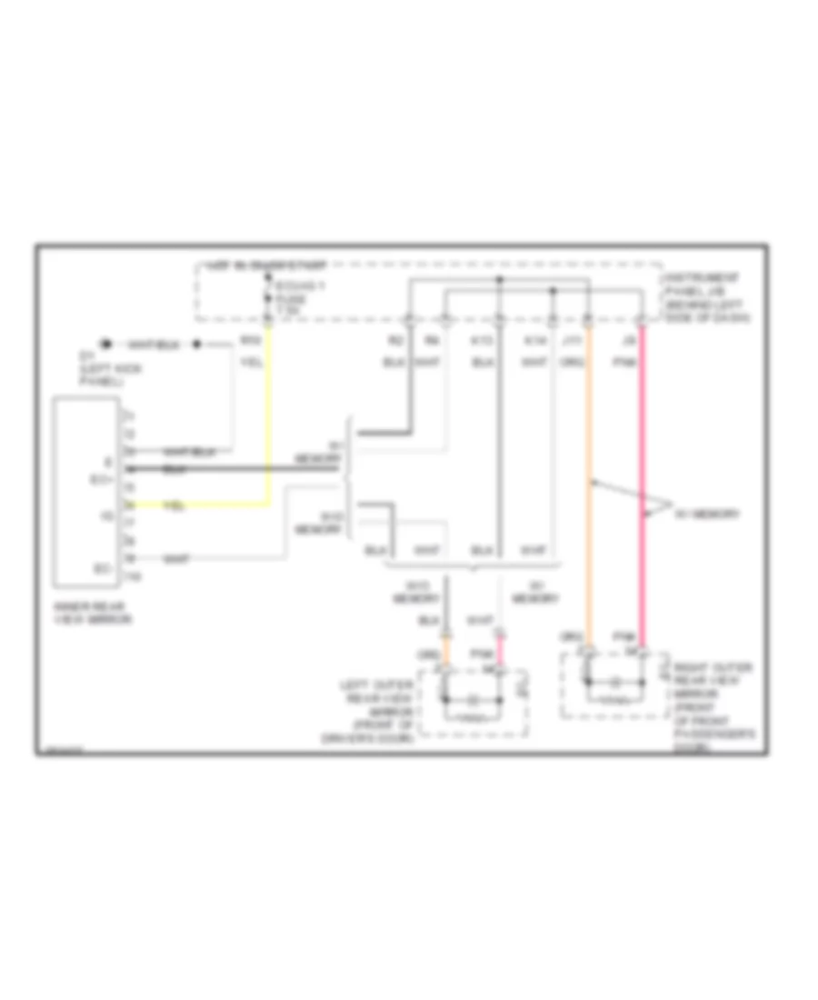 Electrochromic Mirror Wiring Diagram for Toyota Avalon Limited 2007