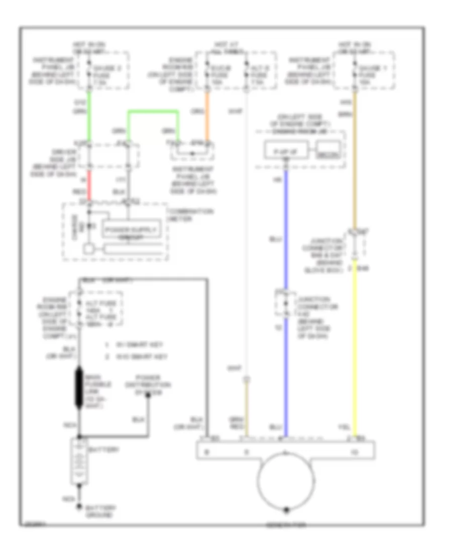 Charging Wiring Diagram for Toyota Avalon Limited 2007