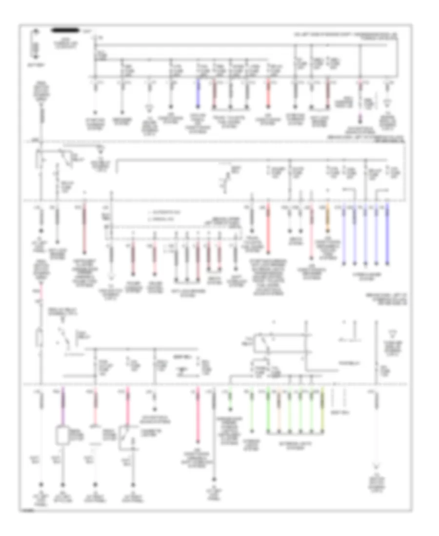 Power Distribution Wiring Diagram 1 of 3 for Toyota Sienna CE 2004