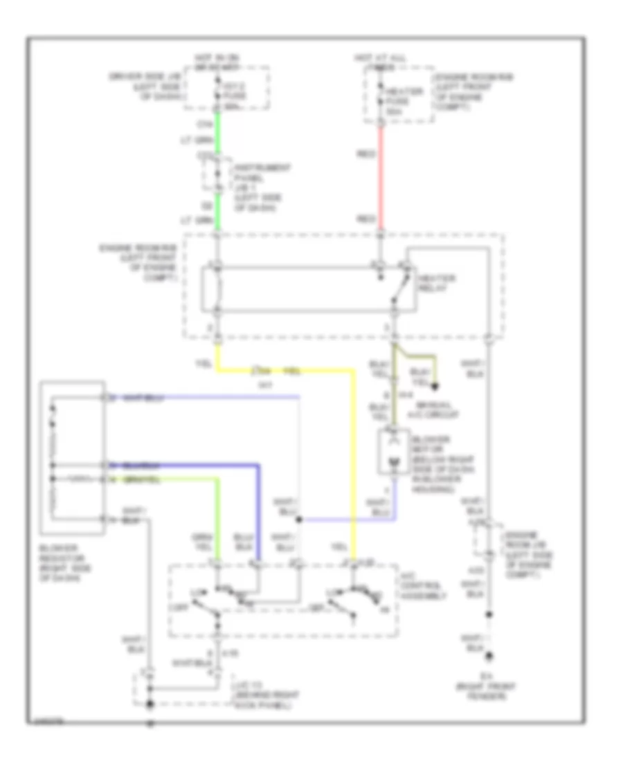 Heater Wiring Diagram for Toyota Tacoma 2011