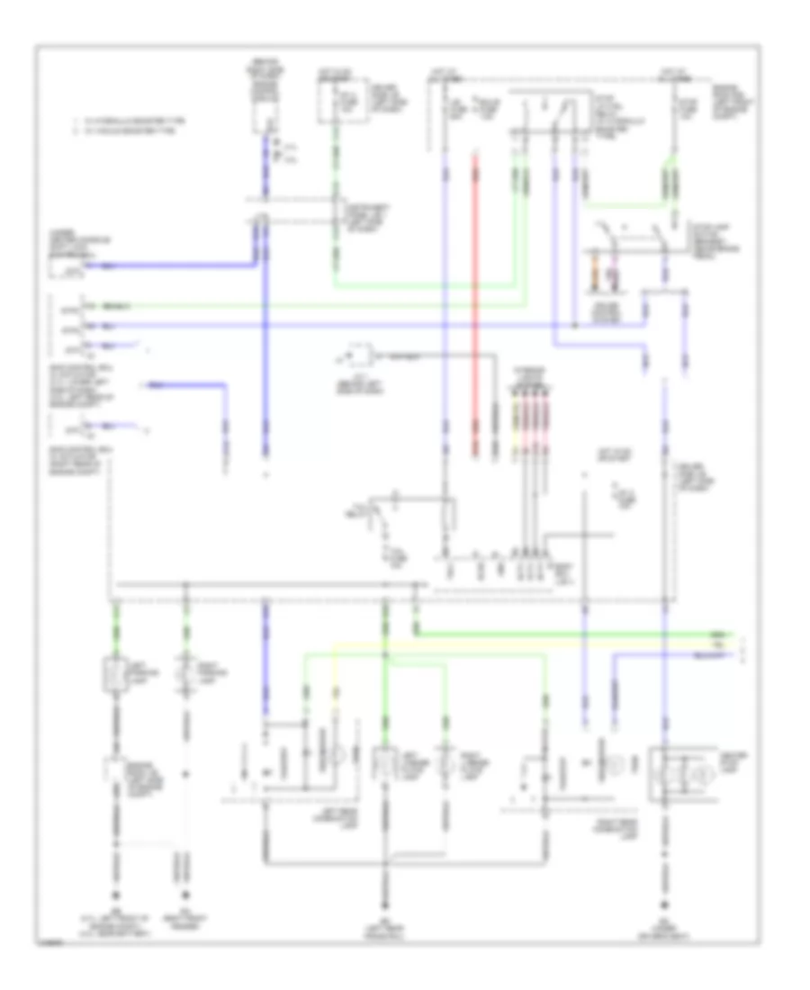 Exterior Lamps Wiring Diagram, without Trailer Tow (1 of 2) for Toyota Tacoma 2011