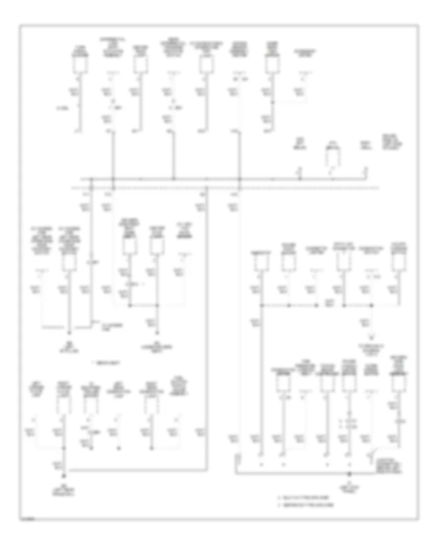 Ground Distribution Wiring Diagram (3 of 4) for Toyota Tacoma 2011