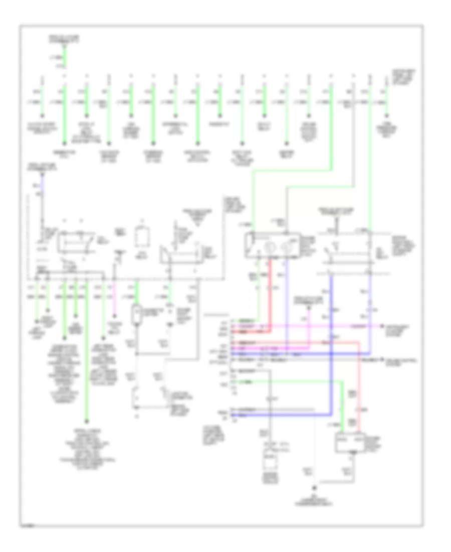 Power Distribution Wiring Diagram 3 of 3 for Toyota Tacoma 2011