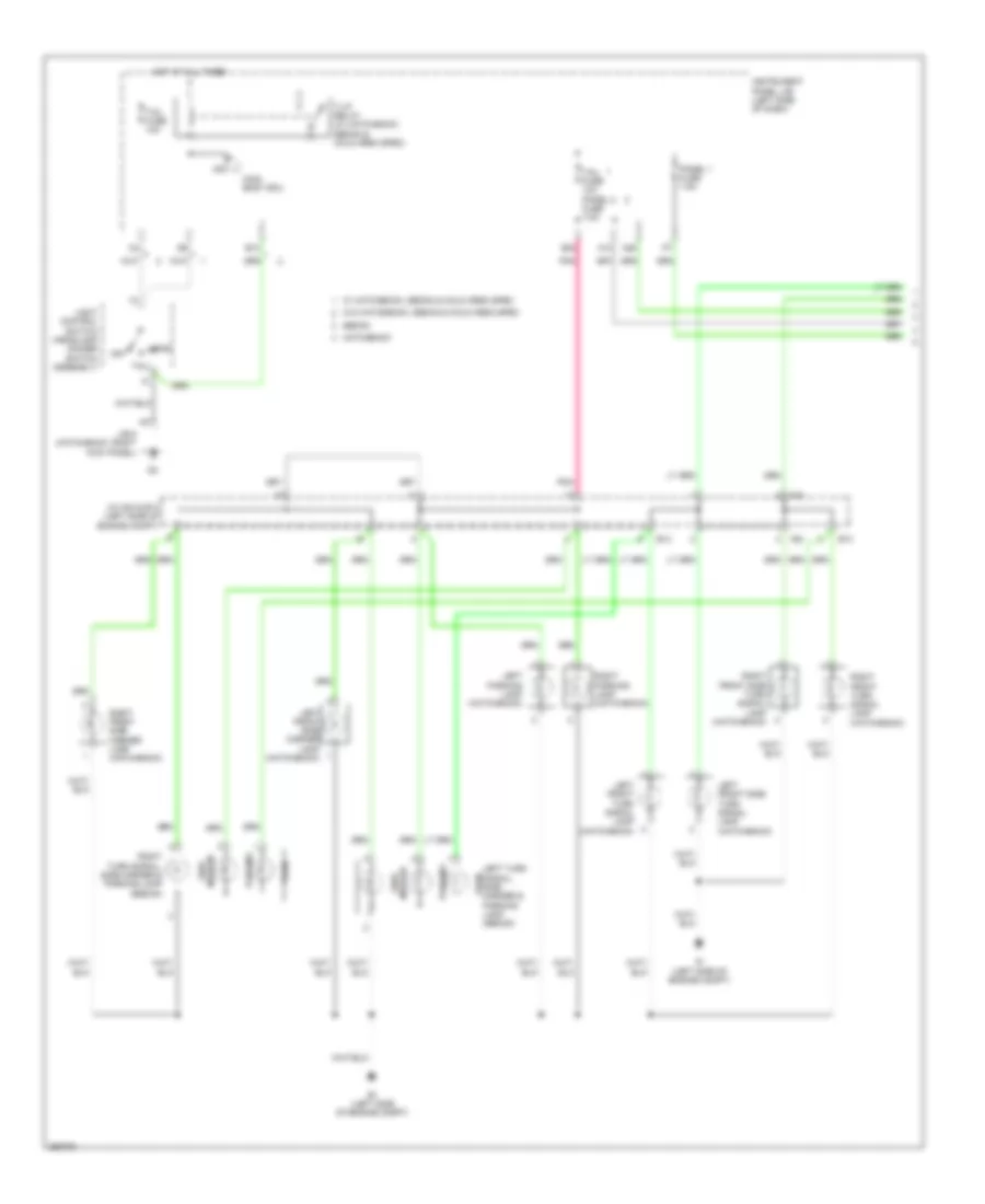 Exterior Lamps Wiring Diagram 1 of 2 for Toyota Yaris 2007