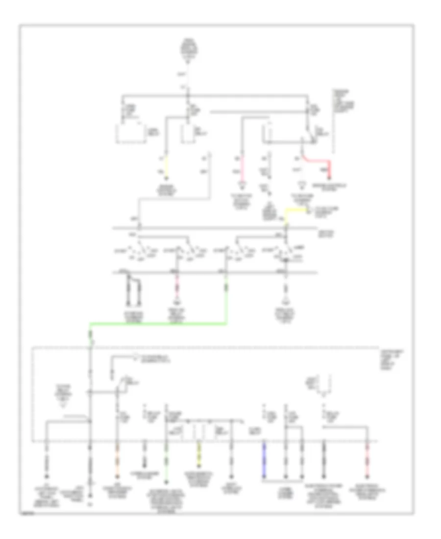 Power Distribution Wiring Diagram (2 of 3) for Toyota Yaris 2007
