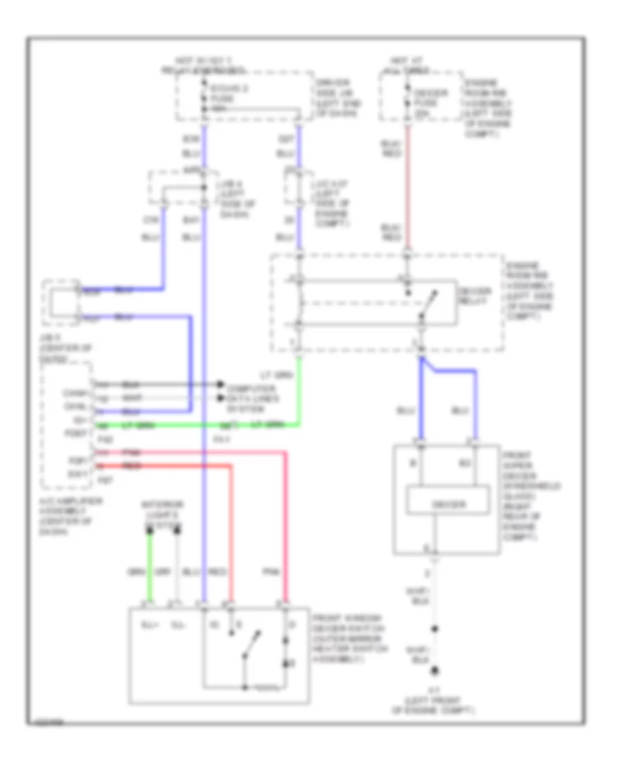 Front Deicer Wiring Diagram for Toyota 4Runner SR5 2014