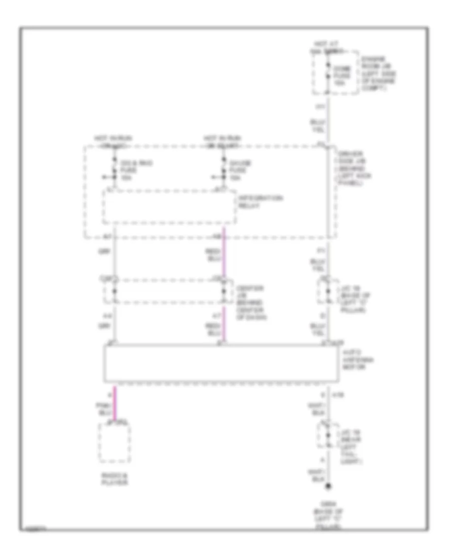 Power Antenna Wiring Diagram for Toyota Corolla LE 1999