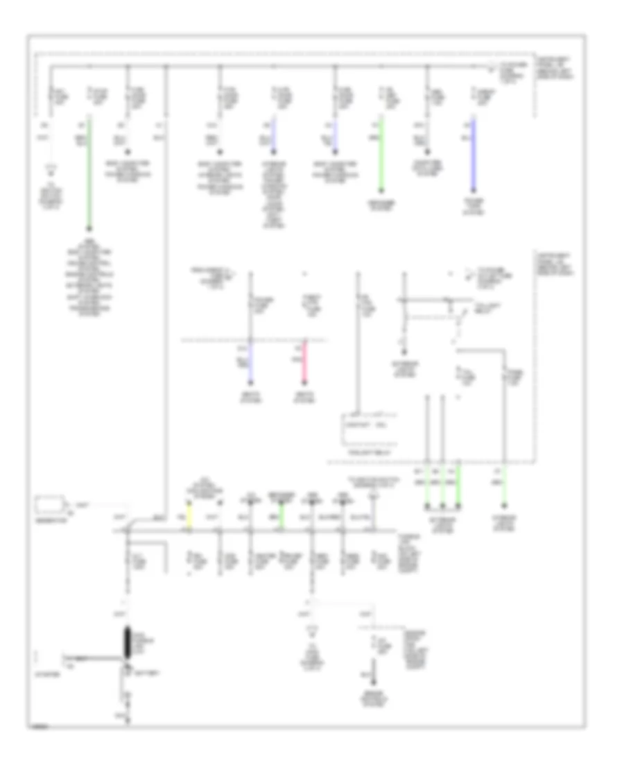 Power Distribution Wiring Diagram 1 of 4 for Toyota Highlander Limited 2003