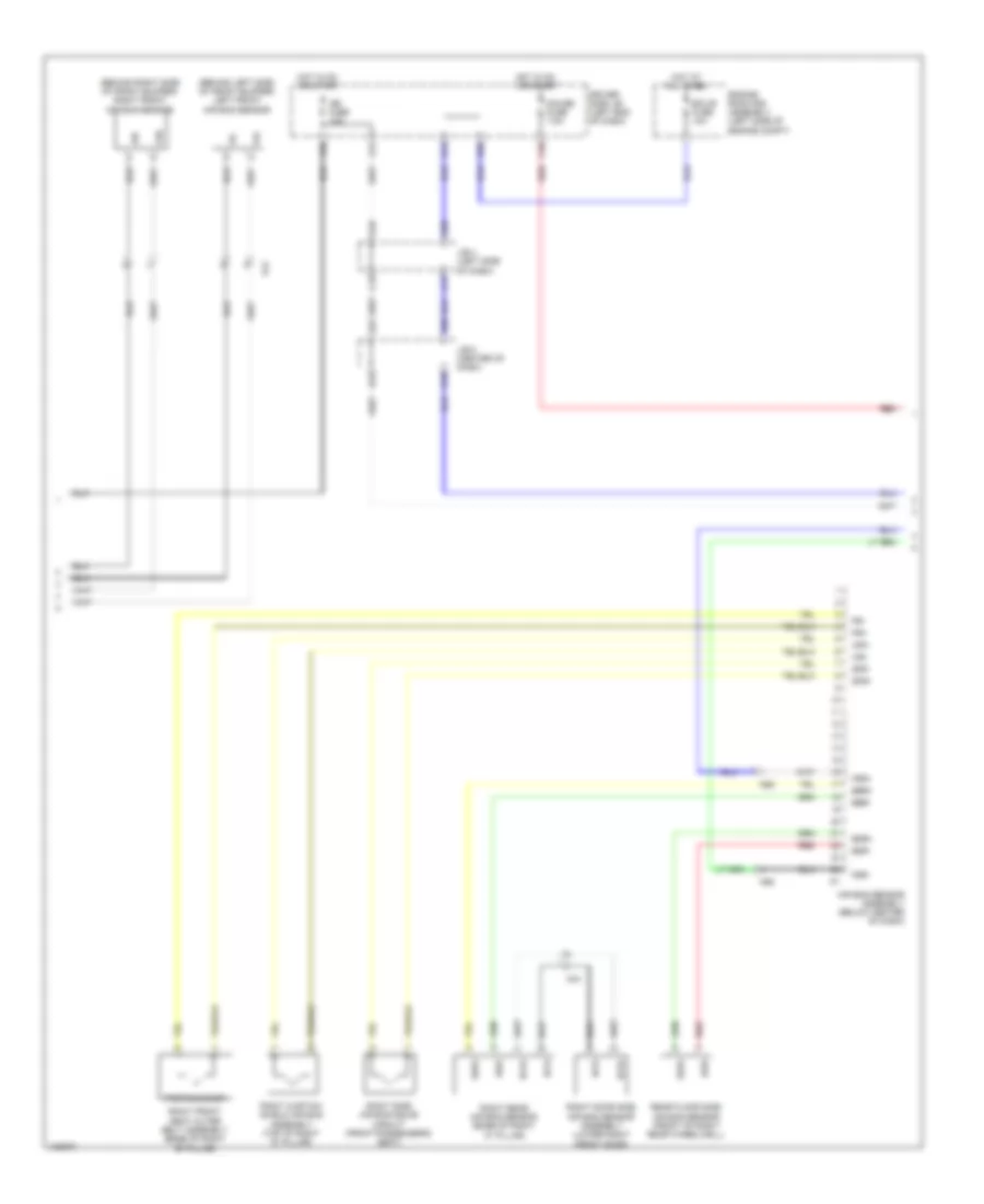 Supplemental Restraints Wiring Diagram (2 of 3) for Toyota 4Runner Trail 2014