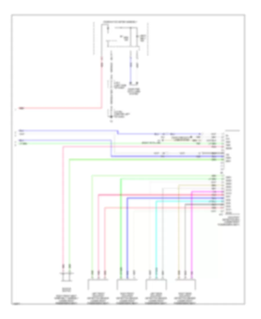 Supplemental Restraints Wiring Diagram 3 of 3 for Toyota 4Runner Trail 2014