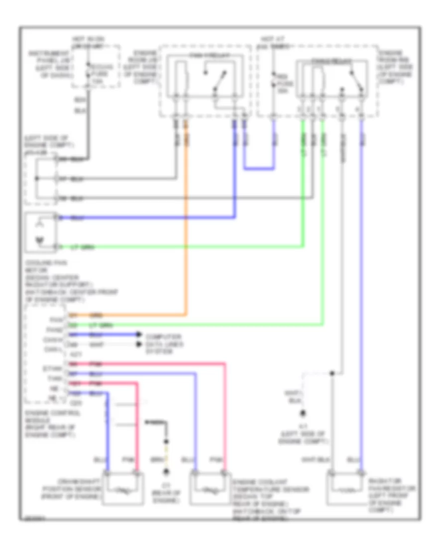 Cooling Fan Wiring Diagram for Toyota Yaris S 2007