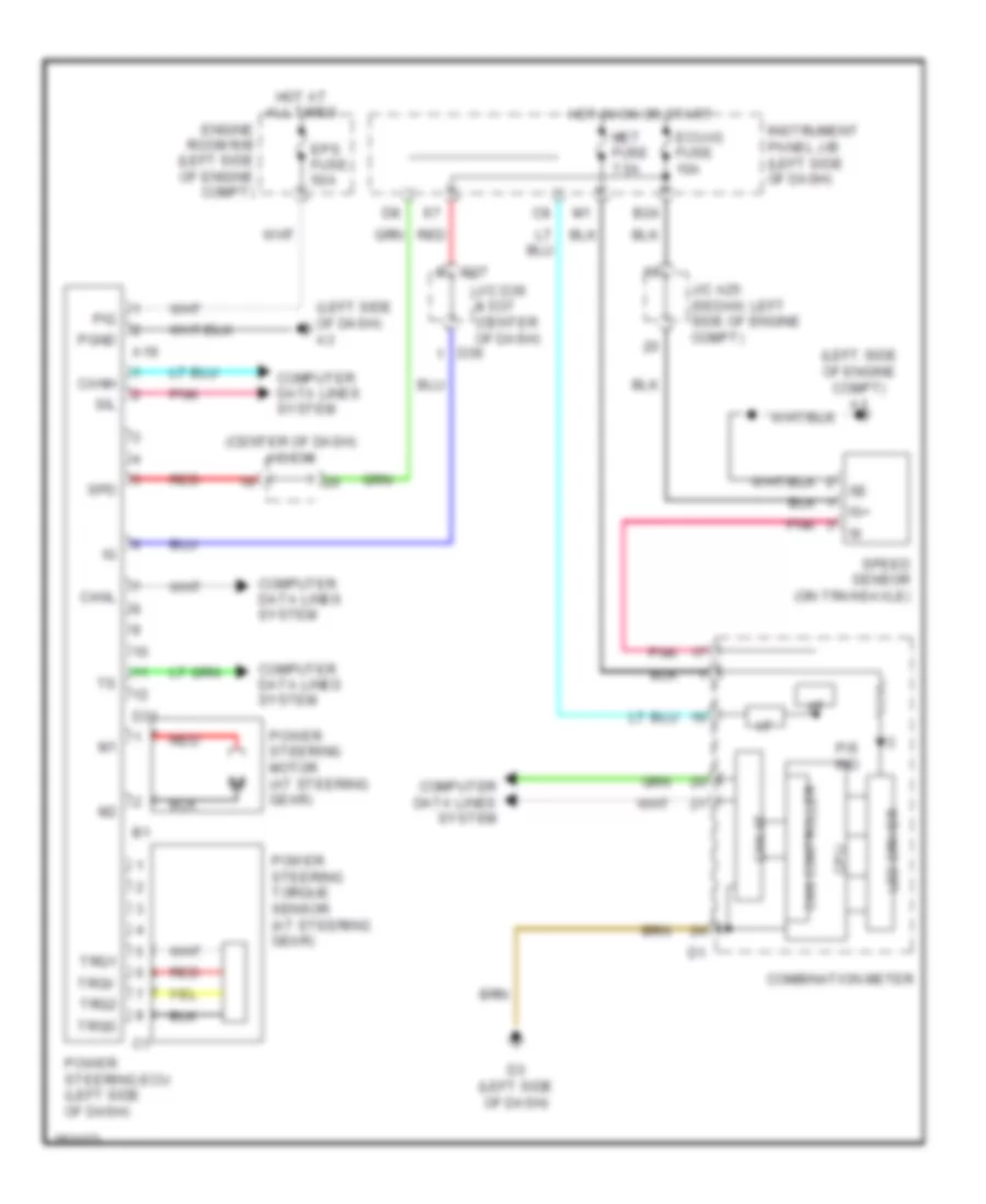 Electronic Power Steering Wiring Diagram for Toyota Yaris S 2007
