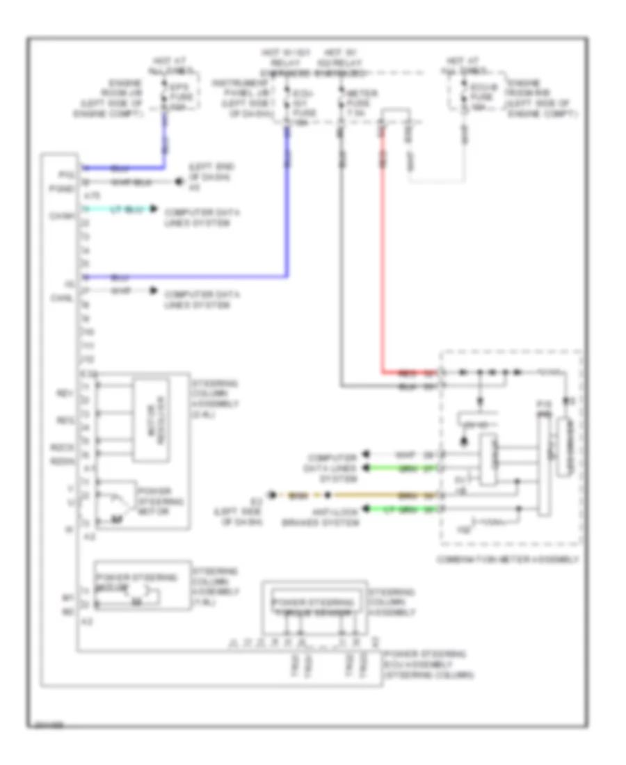 Electronic Power Steering Wiring Diagram NUMMI Made for Toyota Corolla 2009