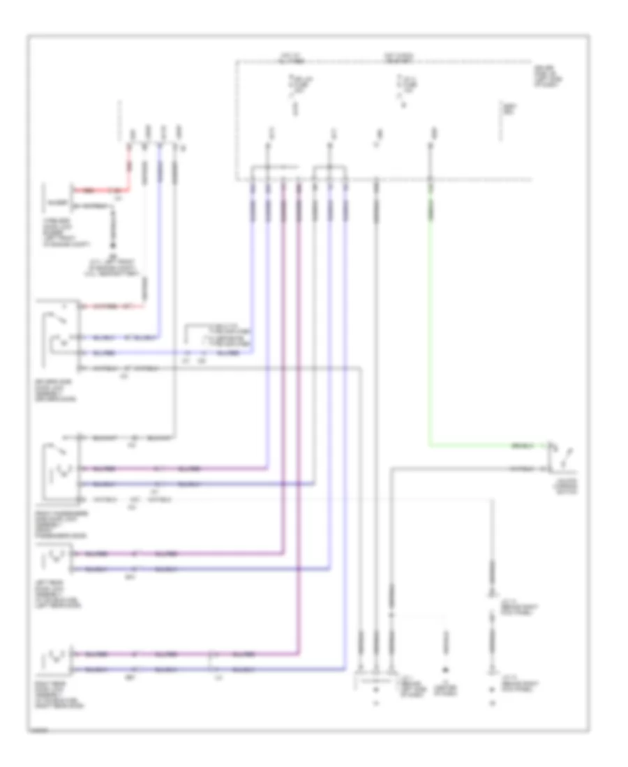 Power Door Locks Wiring Diagram with Keyless Entry 1 of 2 for Toyota Tacoma PreRunner 2011