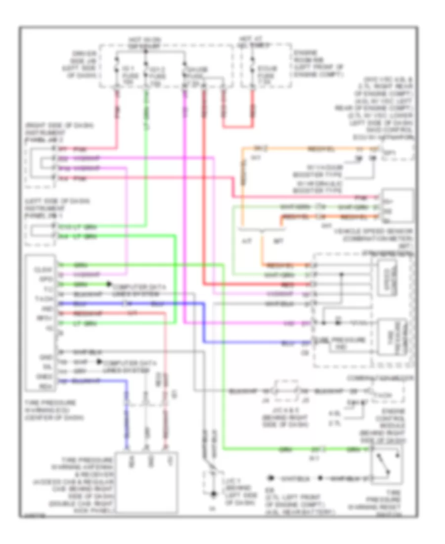 Tire Pressure Monitoring Wiring Diagram for Toyota Tacoma PreRunner 2011