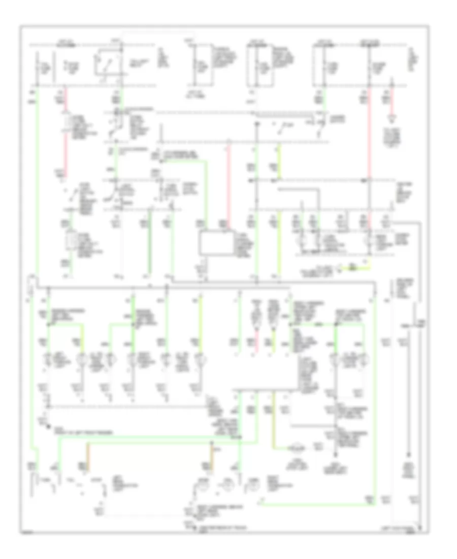 Exterior Lamps Wiring Diagram for Toyota Avalon XL 1996