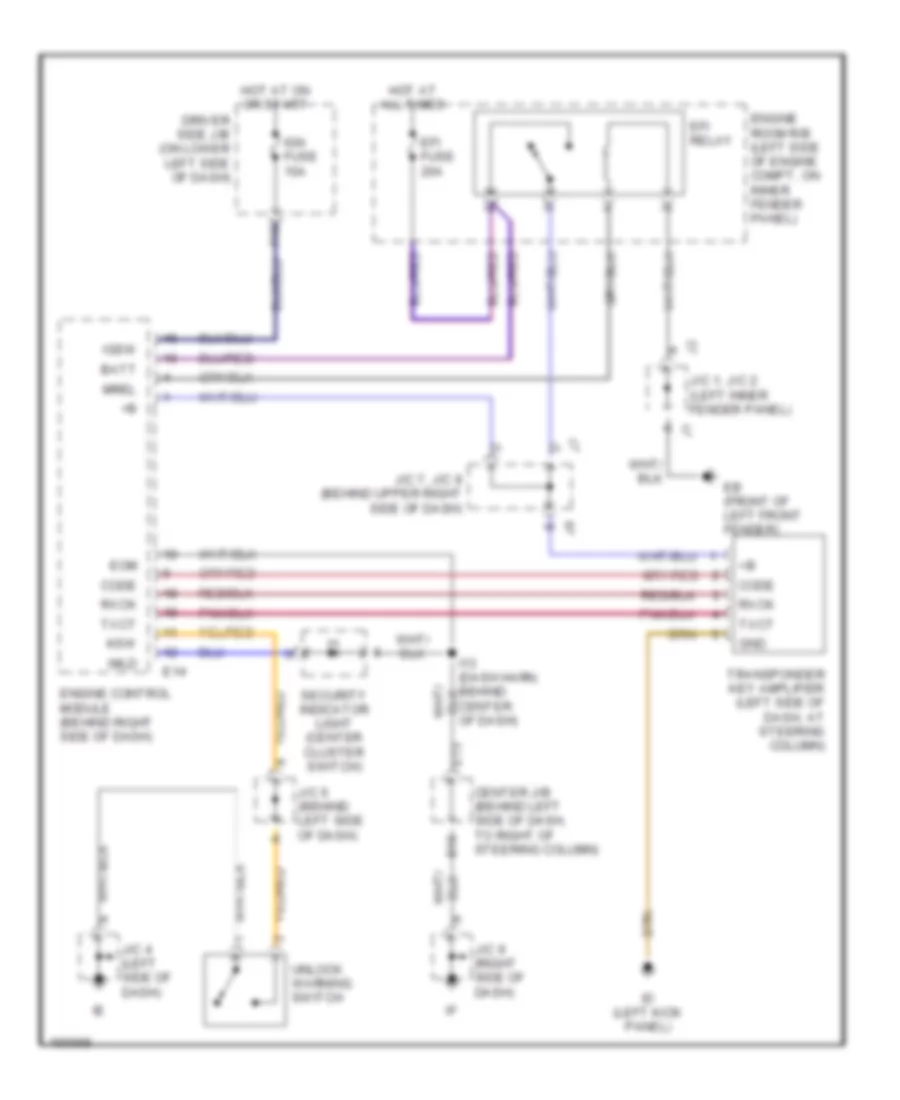 Immobilizer Wiring Diagram for Toyota 4Runner Limited 2002