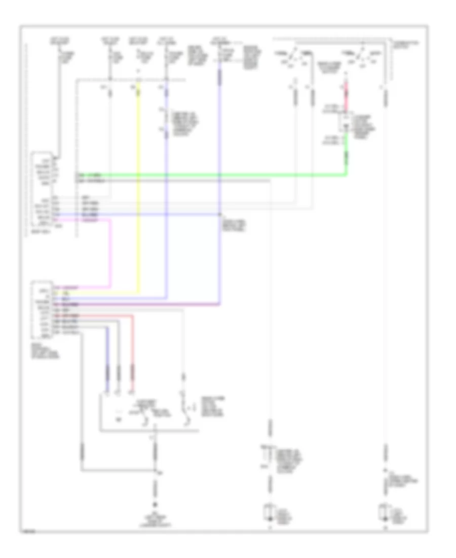 Электросхема заднего стеклоочистителя и омывателя стекла для Toyota 4Runner Limited 2002