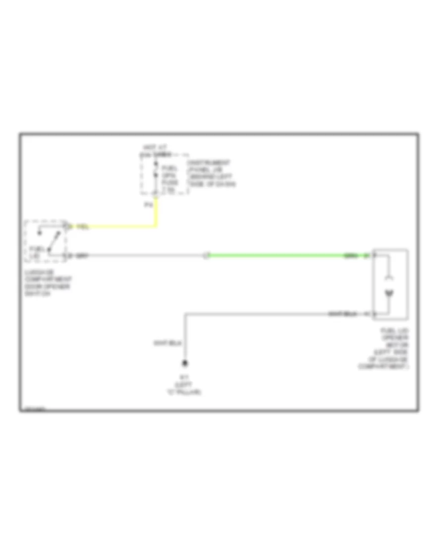 Fuel Door Release Wiring Diagram for Toyota Avalon XL 2007