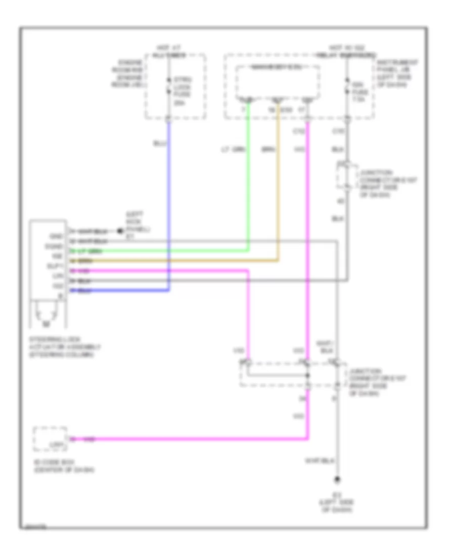 Steering Column Wiring Diagram NUMMI Made for Toyota Corolla LE 2009