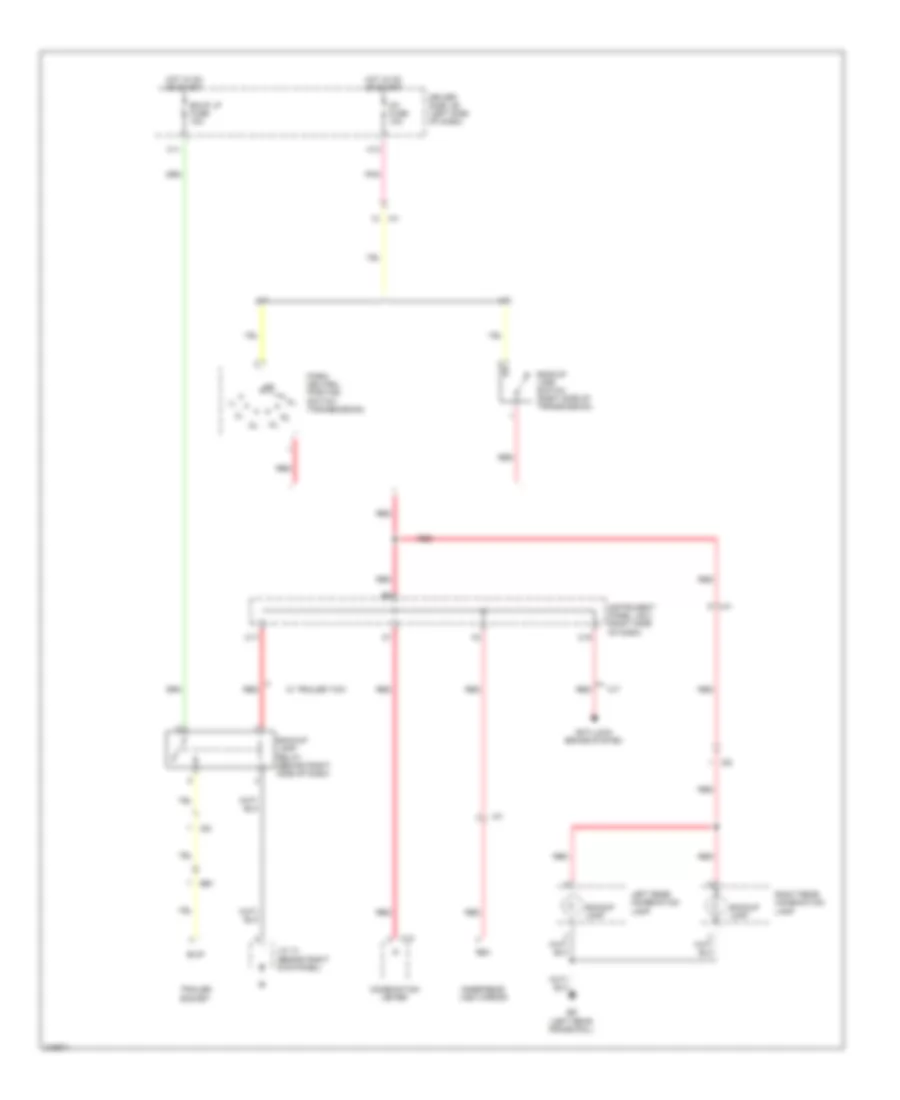 Backup Lamps Wiring Diagram for Toyota Tacoma X Runner 2011