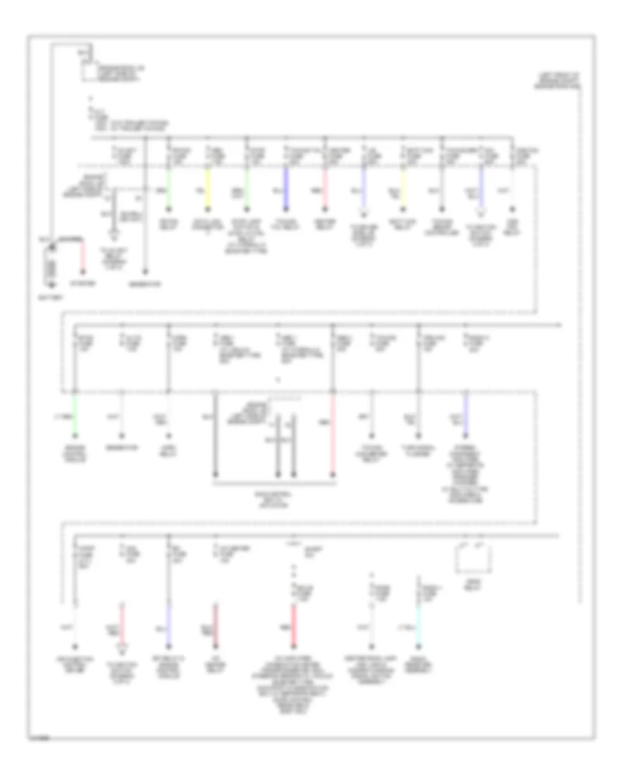 Power Distribution Wiring Diagram 1 of 3 for Toyota Tacoma X Runner 2011