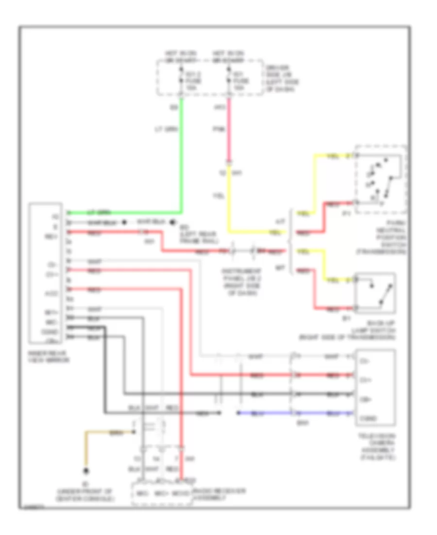 Electrochromic Mirror Wiring Diagram for Toyota Tacoma X Runner 2011