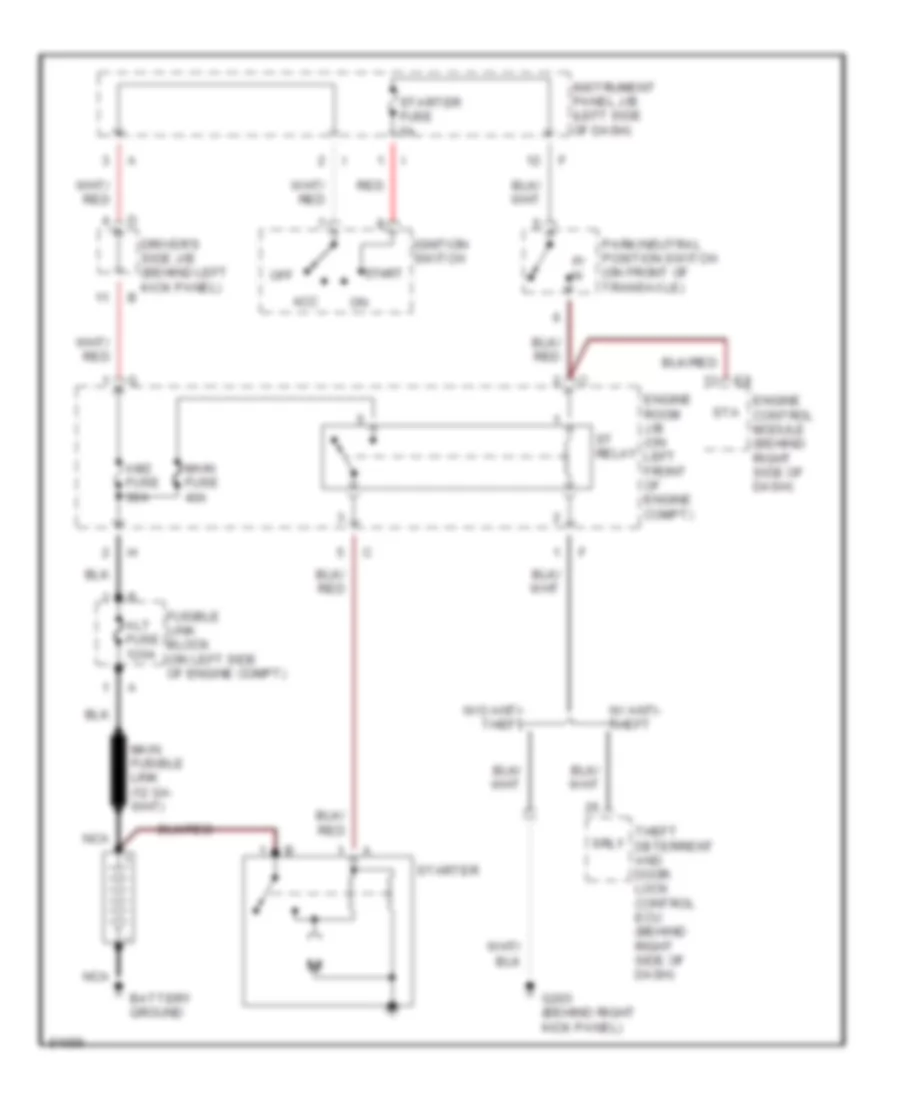 Starting Wiring Diagram for Toyota Avalon XLS 1996
