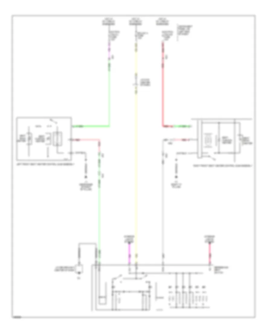 Front Heated Seats Wiring Diagram, Hybrid without Climate Control Seat for Toyota Avalon Hybrid XLE 2014