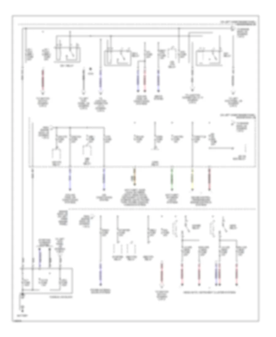 Power Distribution Wiring Diagram 1 of 2 for Toyota Land Cruiser 1999