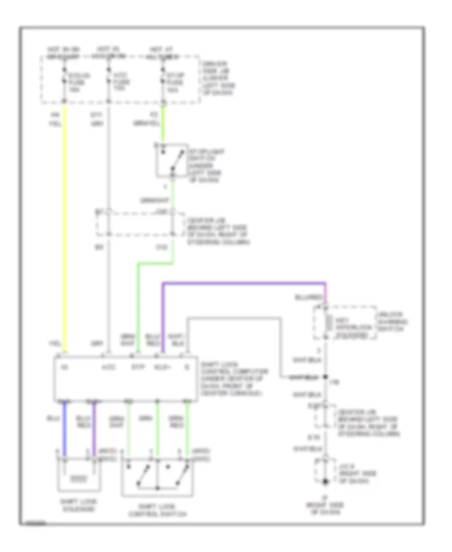 Shift Interlock Wiring Diagram for Toyota 4Runner SR5 2002