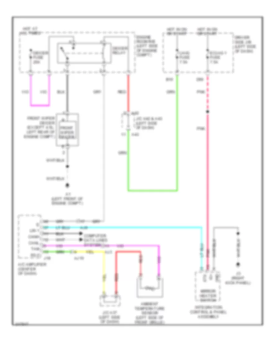 Front Deicer Wiring Diagram for Toyota Tundra 2011