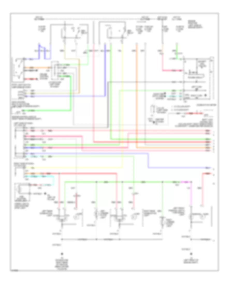 Exterior Lamps Wiring Diagram 1 of 2 for Toyota Tundra 2011