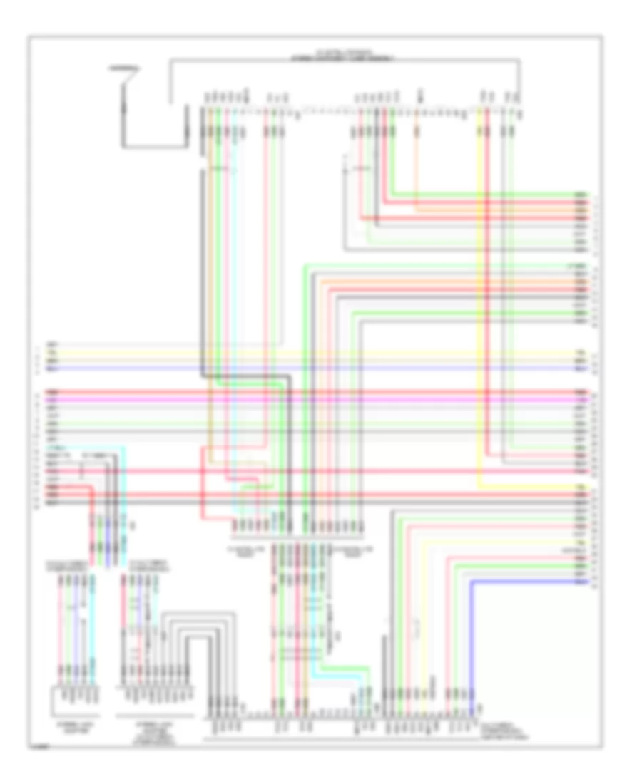 Navigation Wiring Diagram, with Separate Amplifier (2 of 4) for Toyota Tundra 2011