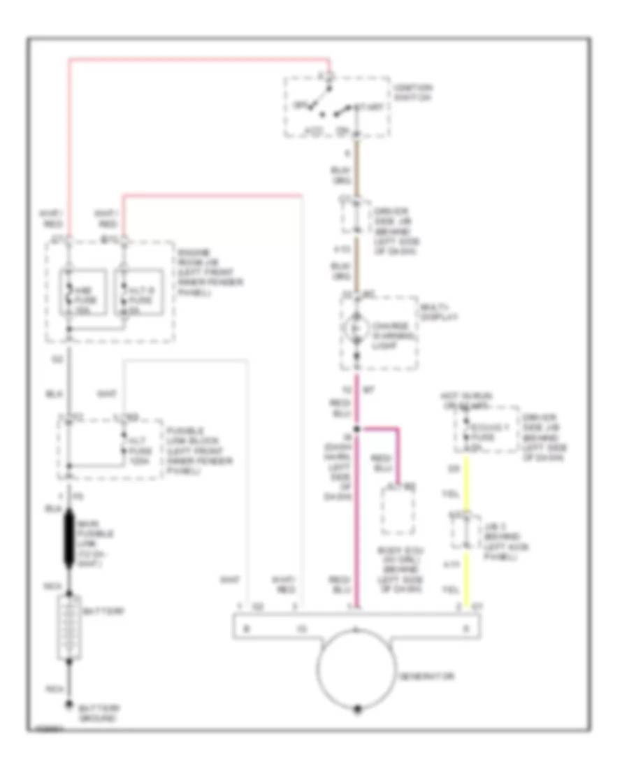 Charging Wiring Diagram for Toyota Avalon XL 2002