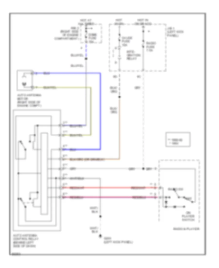 Power Antenna Wiring Diagram for Toyota Pickup 1 Ton 1992