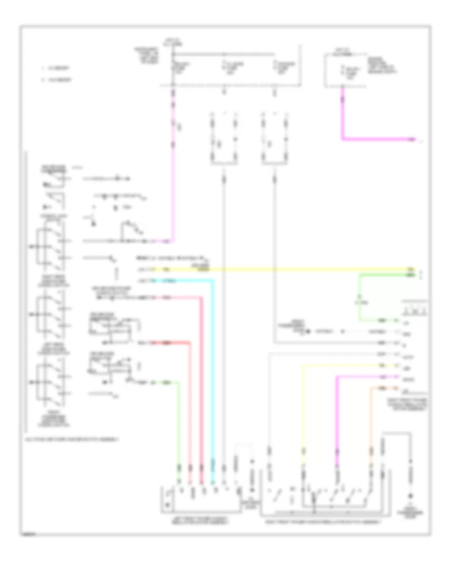 Power Windows Wiring Diagram 1 of 2 for Toyota Avalon XLE 2014