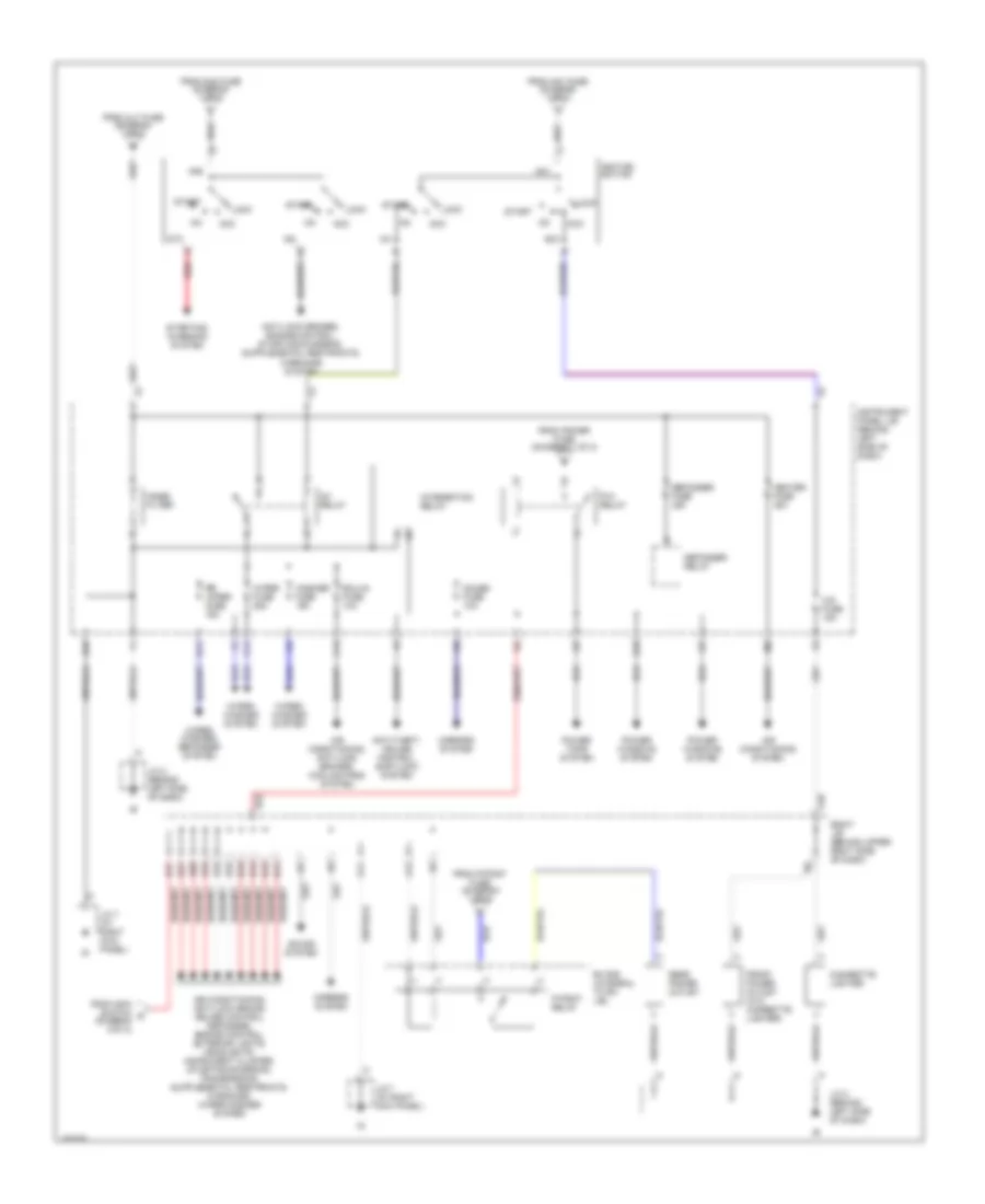 Power Distribution Wiring Diagram (2 of 2) for Toyota Matrix XR 2003
