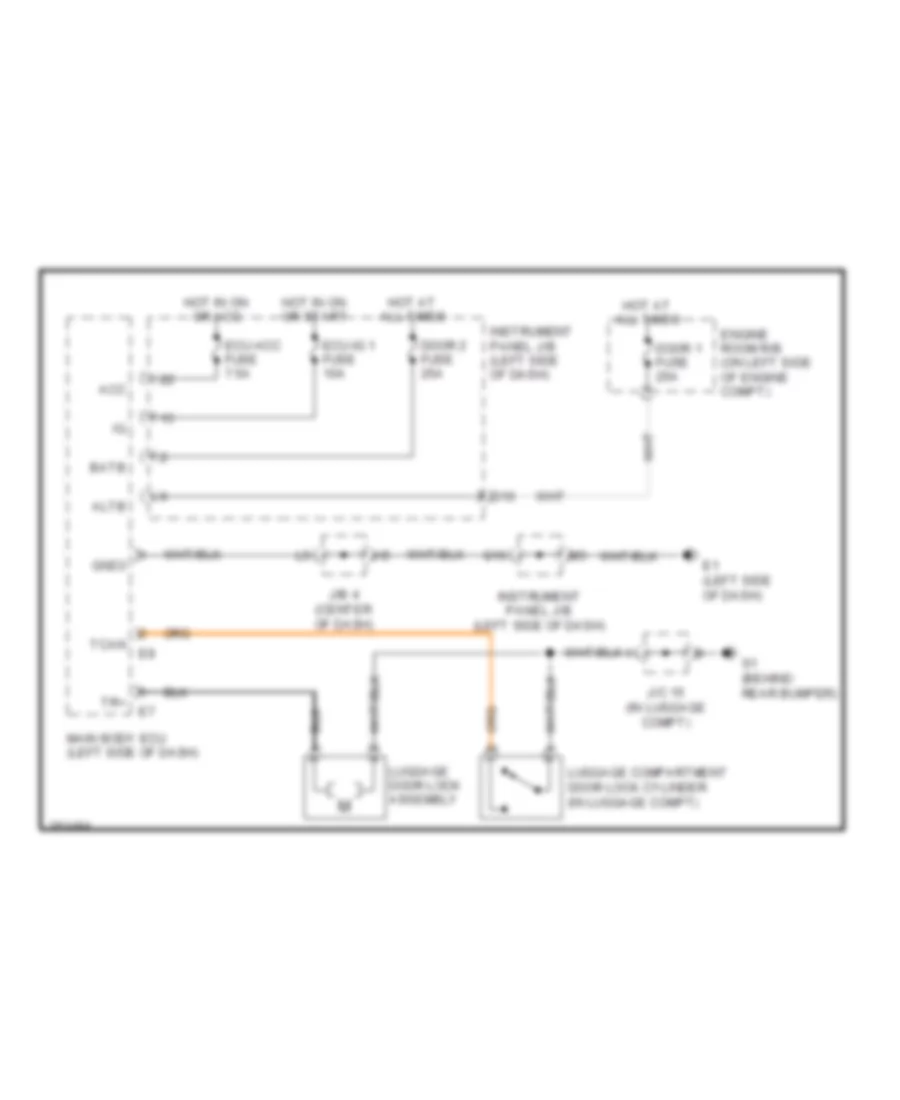 Tailgate Release Wiring Diagram Hybrid for Toyota Camry CE 2007