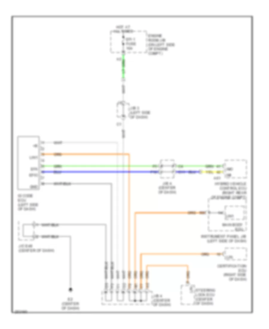 Immobilizer Wiring Diagram, Hybrid for Toyota Camry CE 2007